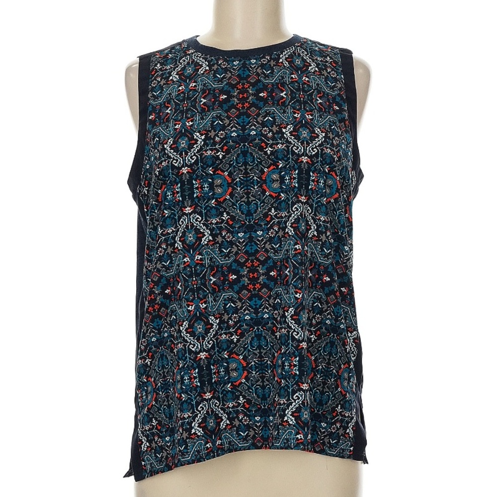 Athleta geometric print sleeveless blouse M